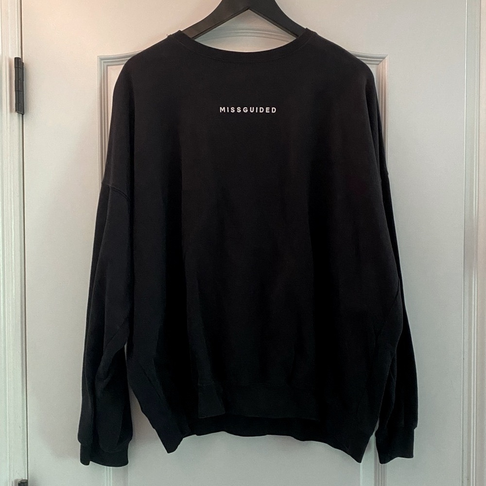Missguided Black Crewneck